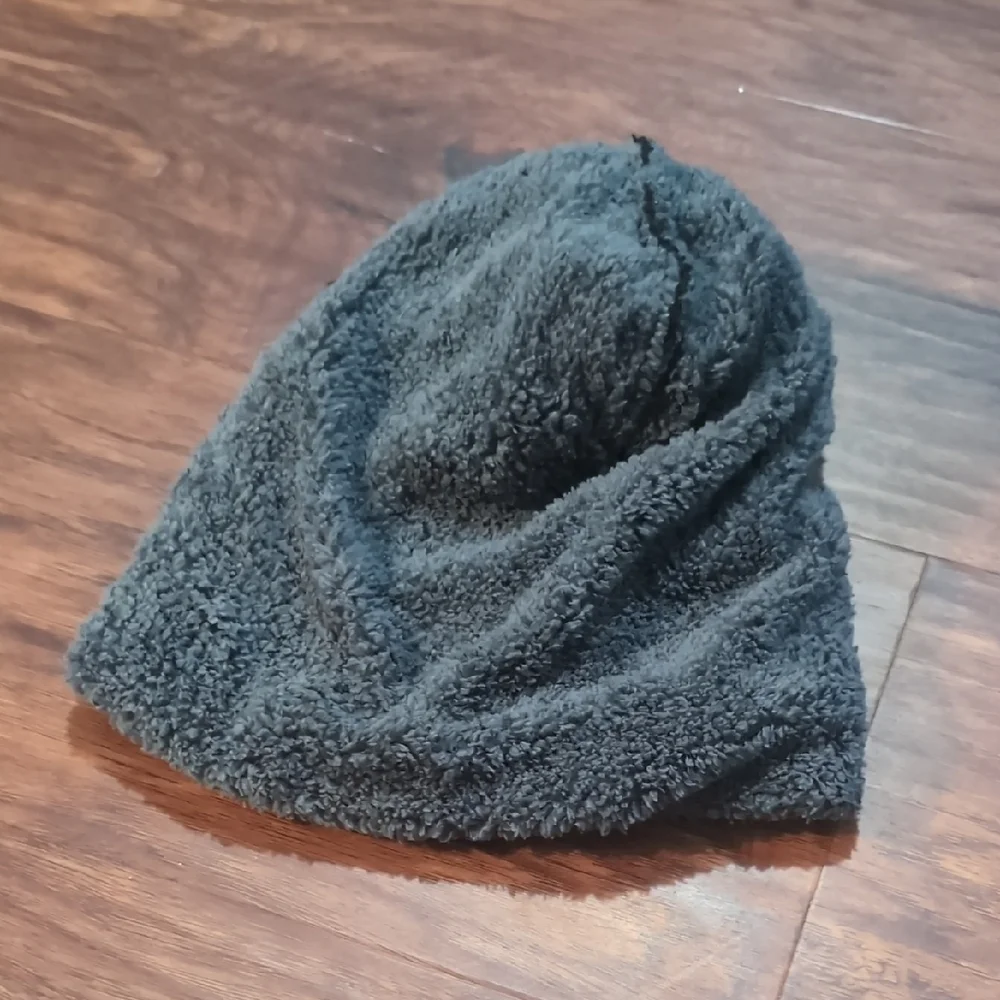 Black and Gray Knit Beanie‎